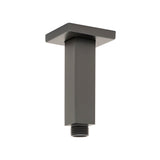 Square 100mm Shower Ceiling Dropper Arm, Brushed Gunmetal