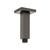 Square 100mm Shower Ceiling Dropper Arm, Brushed Gunmetal