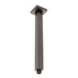 Square 300mm Shower Ceiling Dropper Arm, Brushed Gunmetal