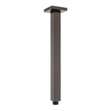 Square 300mm Shower Ceiling Dropper Arm, Brushed Gunmetal