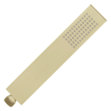 Block Square Hand Shower on Rail, Brushed Brass (Gold)