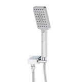 Retto Square 3-Function Hand Shower with Holder, Polished Chrome