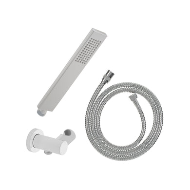 Block Square Hand Shower with Holder, Polished Chrome