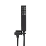 Block Square Hand Shower with Holder, Matte Black