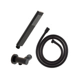 Block Square Hand Shower with Holder, Matte Black