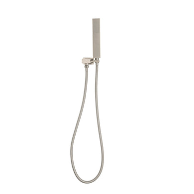 Block Square Hand Shower with Holder, Brushed Nickel