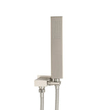 Block Square Hand Shower with Holder, Brushed Nickel