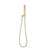 Block Square Hand Shower with Holder, Brushed Brass (Gold)
