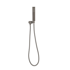 Block Square Hand Shower with Holder, Brushed Gunmetal