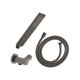 Block Square Hand Shower with Holder, Brushed Gunmetal