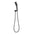 Retto Square 3-Function Hand Shower with Holder, Matte Black