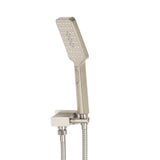 Retto Square 3-Function Hand Shower with Holder, Brushed Nickel