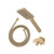 Retto Square 3-Function Hand Shower with Holder, Brushed Brass