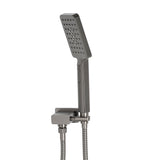 Retto Square 3-Function Hand Shower with Holder, Brushed Gunmetal