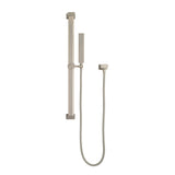 Block Square Hand Shower on Rail, Brushed Nickel
