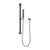 Block Square Hand Shower on Rail, Brushed Gunmetal