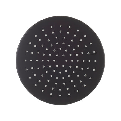 Round 250mm Stainless Steel Rain Shower Head, Matte Black