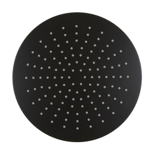 Round 300mm Stainless Steel Rain Shower Head, Matte Black