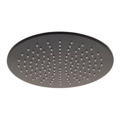 Round 300mm Stainless Steel Rain Shower Head, Matte Black
