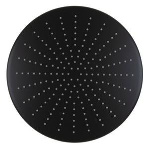 Round 400mm Stainless Steel Rain Shower Head, Matte Black