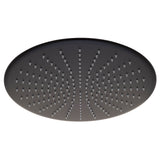 Round 400mm Stainless Steel Rain Shower Head, Matte Black