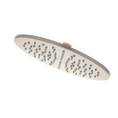 Round 250mm Stainless Steel Rain Shower Head, Brushed Nickel