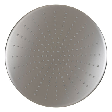 Round 400mm Stainless Steel Rain Shower Head, Brushed Nickel