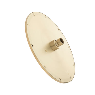 Round 250mm Stainless Steel Rain Shower Head, Brushed Brass (Gold)