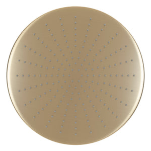 Round 400mm Stainless Steel Rain Shower Head, Brushed Brass (Gold)