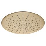 Round 400mm Stainless Steel Rain Shower Head, Brushed Brass (Gold)