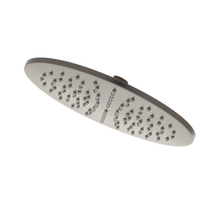 Round 250mm Stainless Steel Rain Shower Head, Brushed Gunmetal