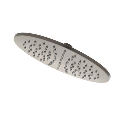 Round 250mm Stainless Steel Rain Shower Head, Brushed Gunmetal