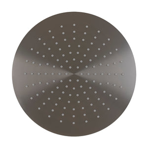 Round 300mm Stainless Steel Rain Shower Head, Brushed Gunmetal