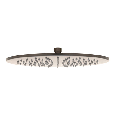Round 300mm Stainless Steel Rain Shower Head, Brushed Gunmetal