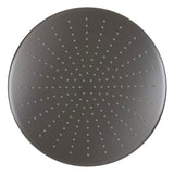 Round 400mm Stainless Steel Rain Shower Head, Brushed Gunmetal