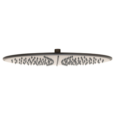 Round 400mm Stainless Steel Rain Shower Head, Brushed Gunmetal