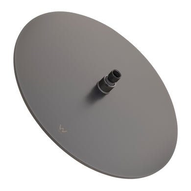 Round 400mm Stainless Steel Rain Shower Head, Brushed Gunmetal