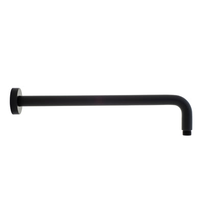 Round 400mm Shower Wall Arm, Matte Black