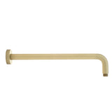 Round 400mm Shower Wall Arm, Brushed Brass (Gold)