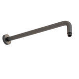 Round 400mm Shower Wall Arm, Brushed Gunmetal