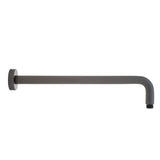 Round 400mm Shower Wall Arm, Brushed Gunmetal