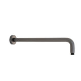 Round 400mm Shower Wall Arm, Brushed Gunmetal