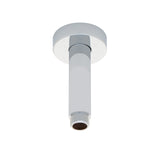 Round 100mm Shower Ceiling Dropper Arm, Polished Chrome