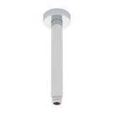 Round 200mm Shower Ceiling Dropper Arm, Polished Chrome
