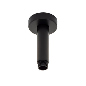 Round 100mm Shower Ceiling Dropper Arm, Matte Black