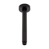 Round 200mm Shower Ceiling Dropper Arm, Matte Black