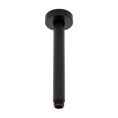 Round 200mm Shower Ceiling Dropper Arm, Matte Black