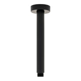 Round 200mm Shower Ceiling Dropper Arm, Matte Black