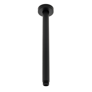 Round 300mm Shower Ceiling Dropper Arm, Matte Black