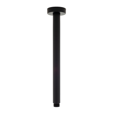 Round 300mm Shower Ceiling Dropper Arm, Matte Black